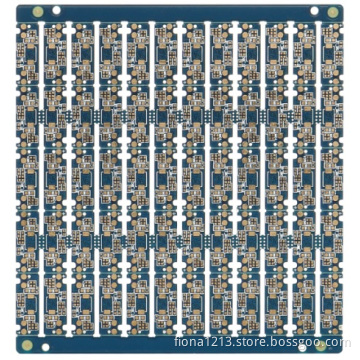 four layers PCB with blue soldermask